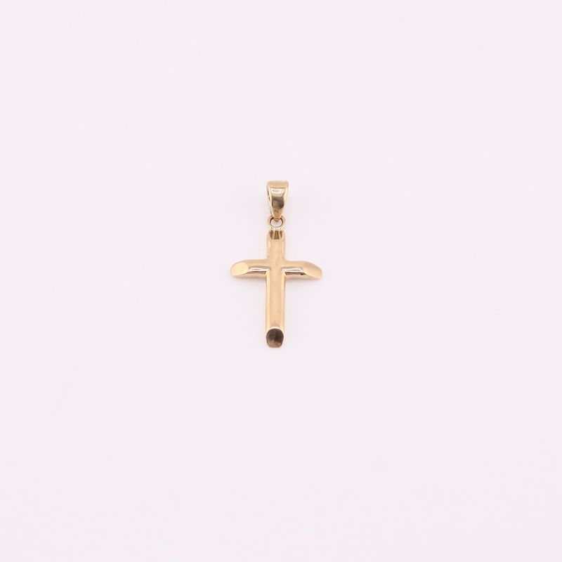 Dije Cruz Lisa 14k 1.3g