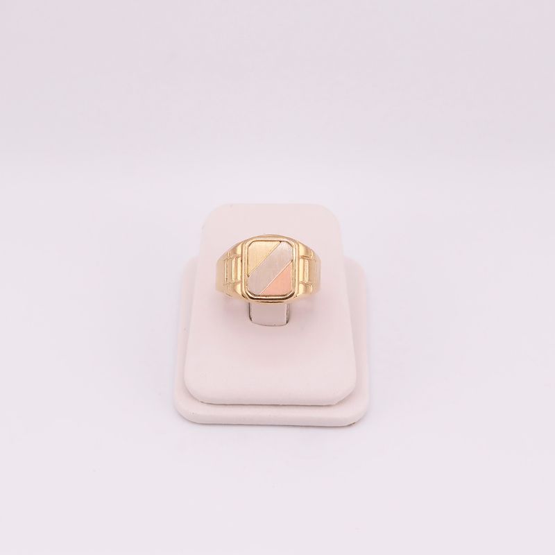 Anillo Cuadro 3 Tns. 14k 3.8g #11