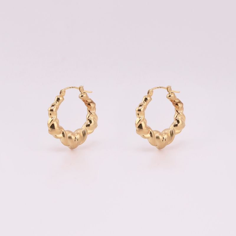 Arracadas Canasta Corazon 14k 3.3g