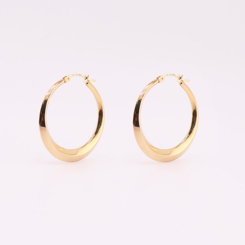 Arracadas Canasta Lisas 14k 4.3g