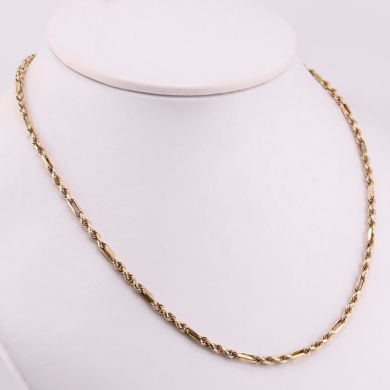 Cadena Figaro 14k 8.7g 60cm