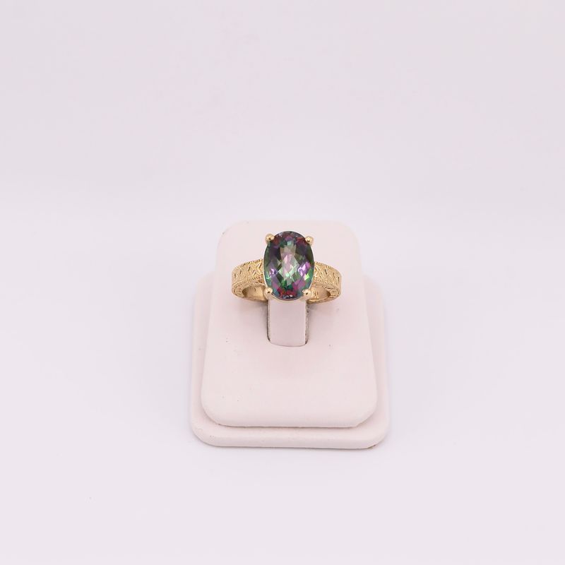 Anillo C/p Tornasol 14k 8.9g #7.5