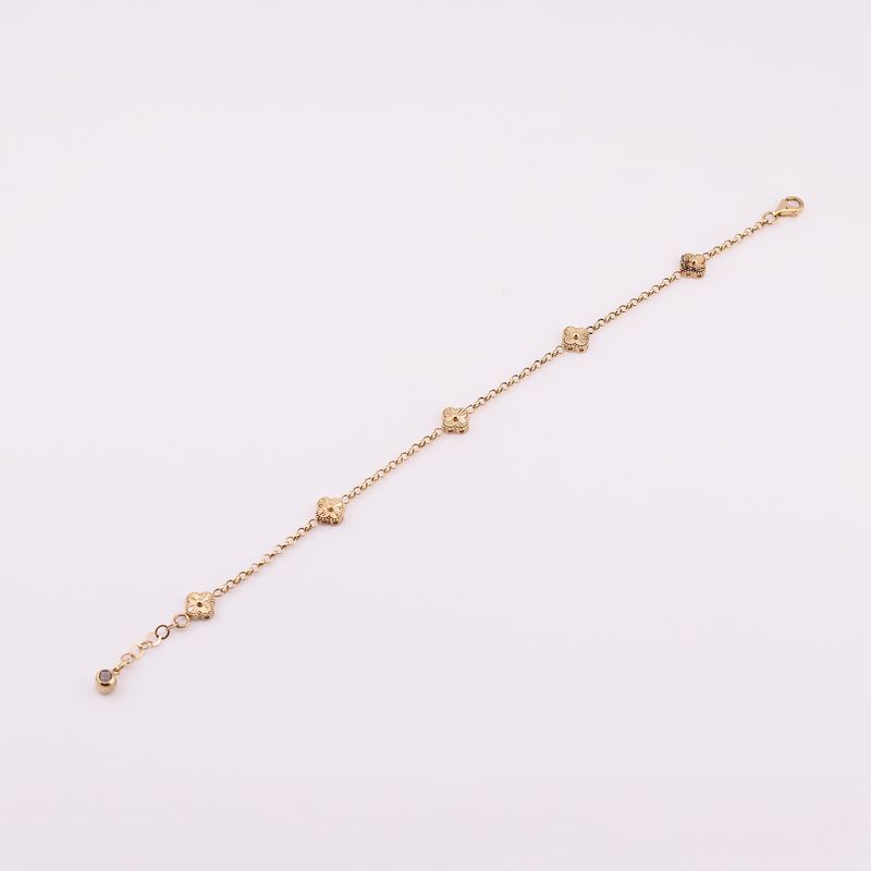 Pulsera Trebol 14k 3.6g 20cm