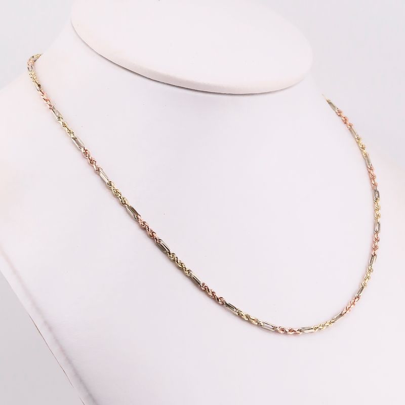 Cadena Figaro Tns. 14k 5.4g 55cm