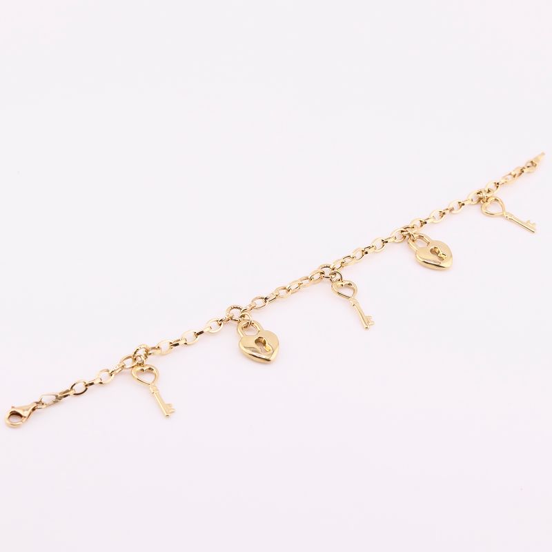Pulsera Colgantes 14k 5.3g 19.5cm