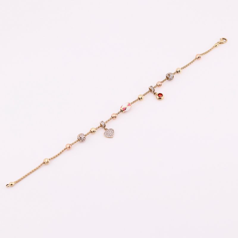 Pulsera Tipo Pandora 14k 5.6g 19cm