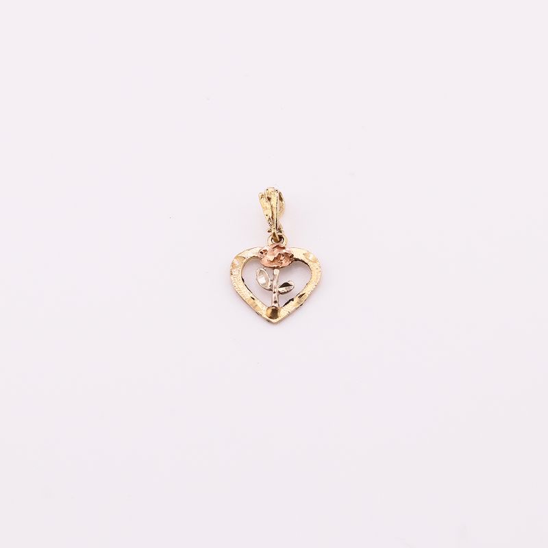Dije Corazon C/rosa 14k 1.5g