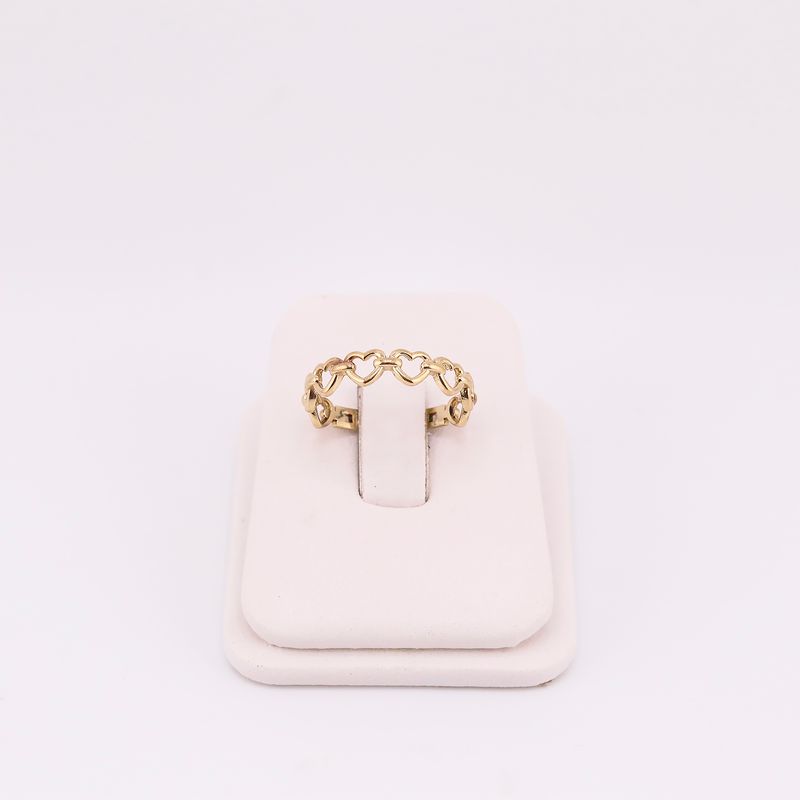 Anillo Corazones 10k 1.3g #7