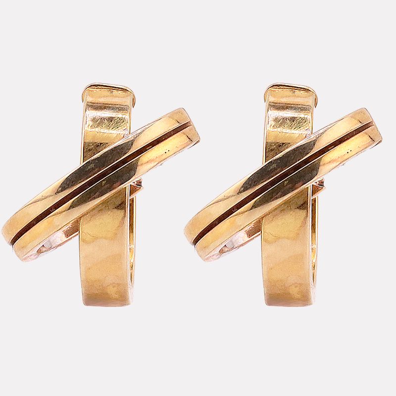 Aretes Cruzados 10k 2.8g
