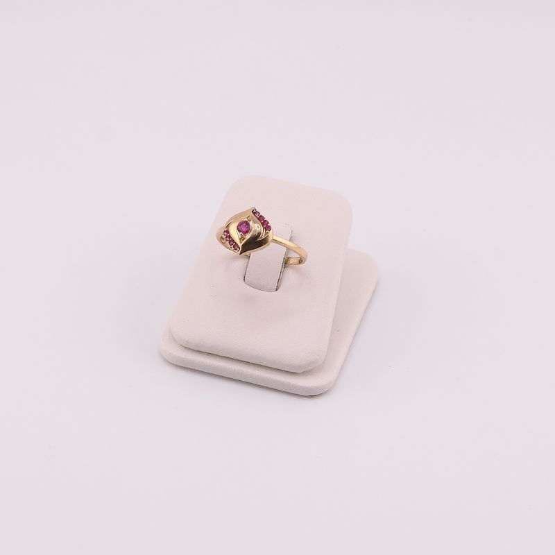 Anillo C/p Rosa 14k 2g #9