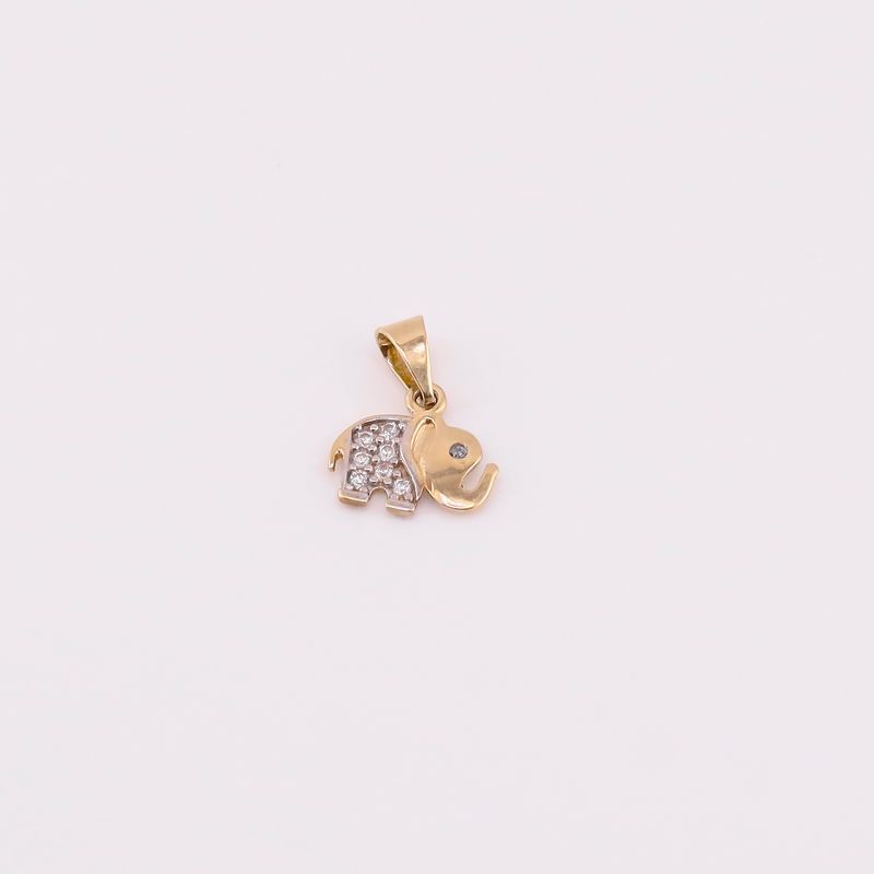 Dije Elefante C/p 14k 0.9g