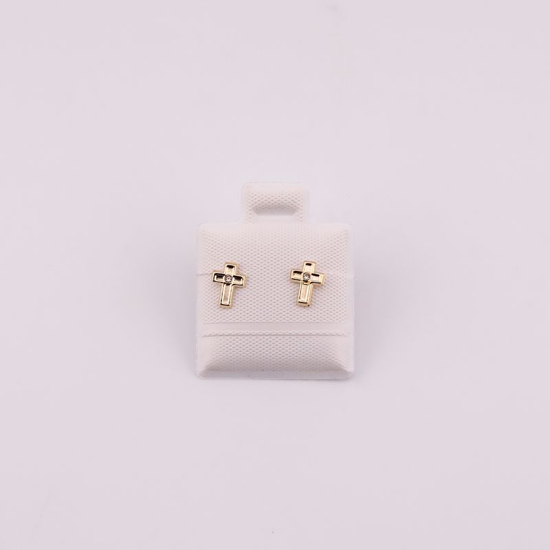 Broqueles Cruz Satinada 10k 0.2g