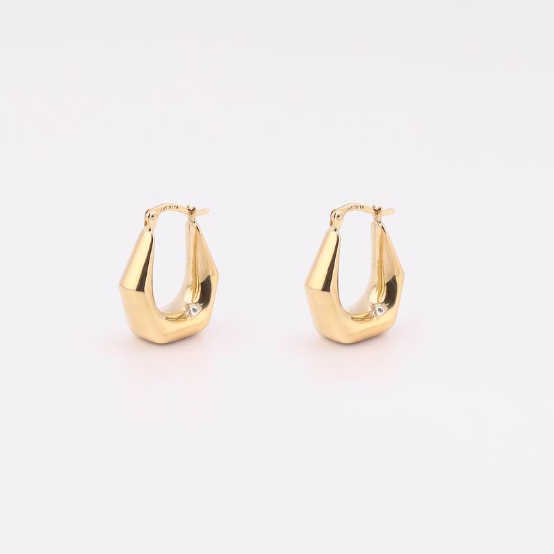 Arracadas Canasta Lisas 14k 2.8g