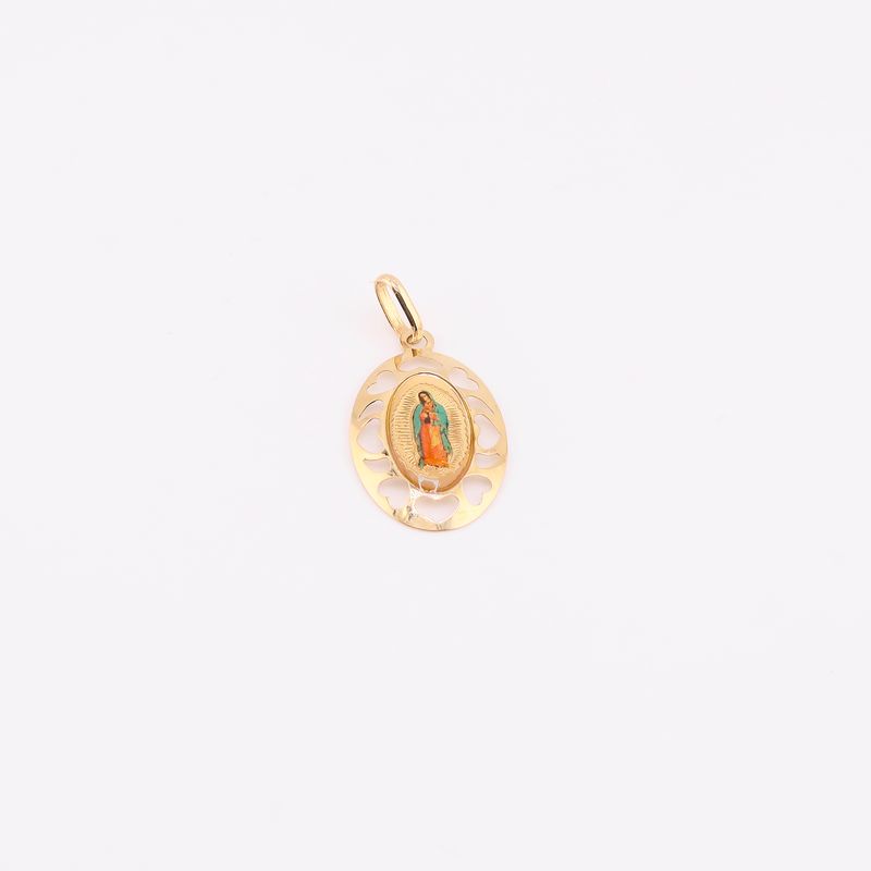 Dije Virgen Ovalo Esmal.14k 1g