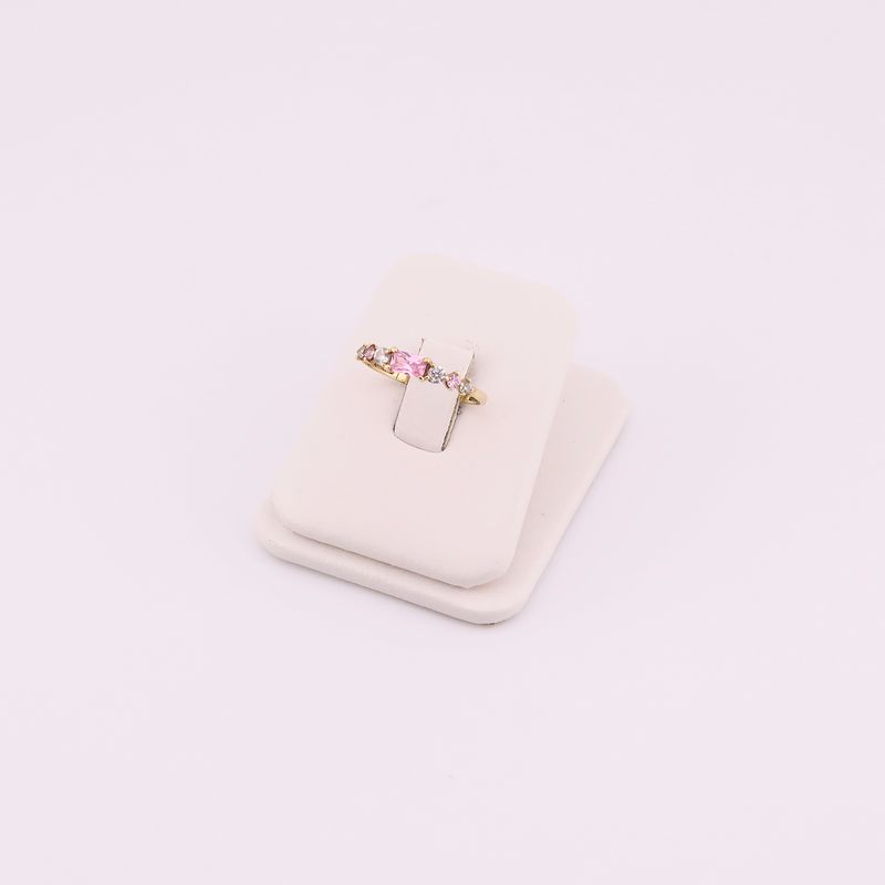 Anillo C/p Rosa 10k 1g #7.5