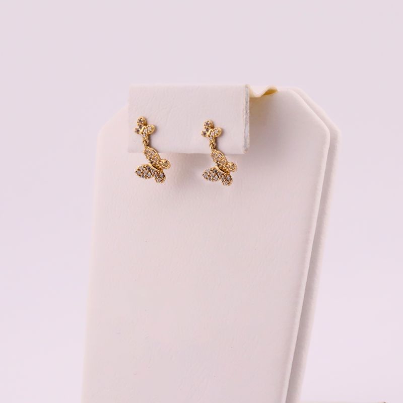 Aretes Mariposa C/p 14k 1.7g