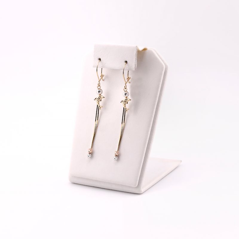 Aretes Largos Borlas 14k 2.5g