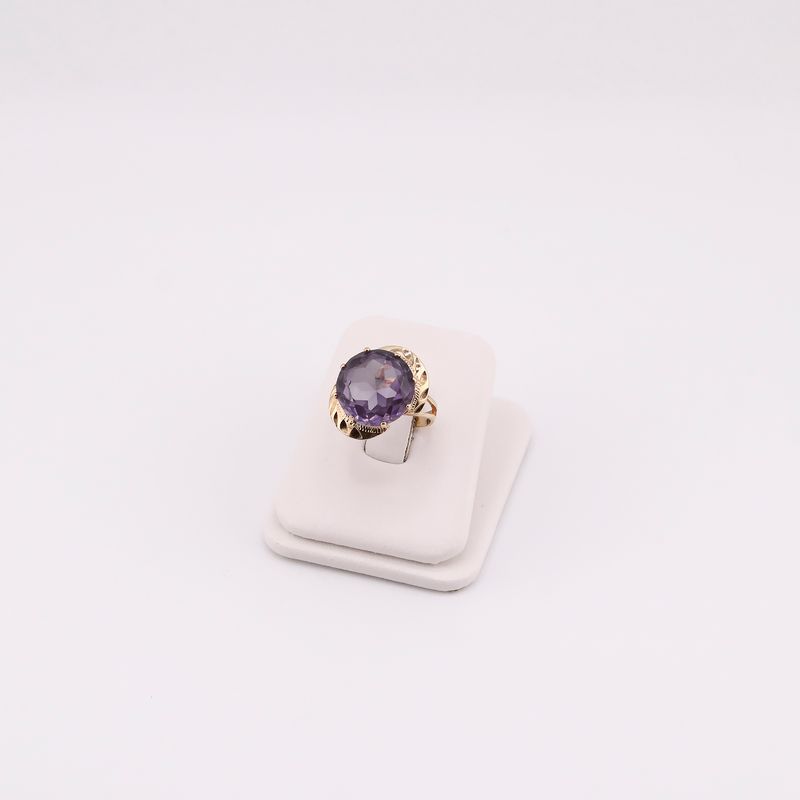 Anillo C/p Morada 10k 5g #6.5