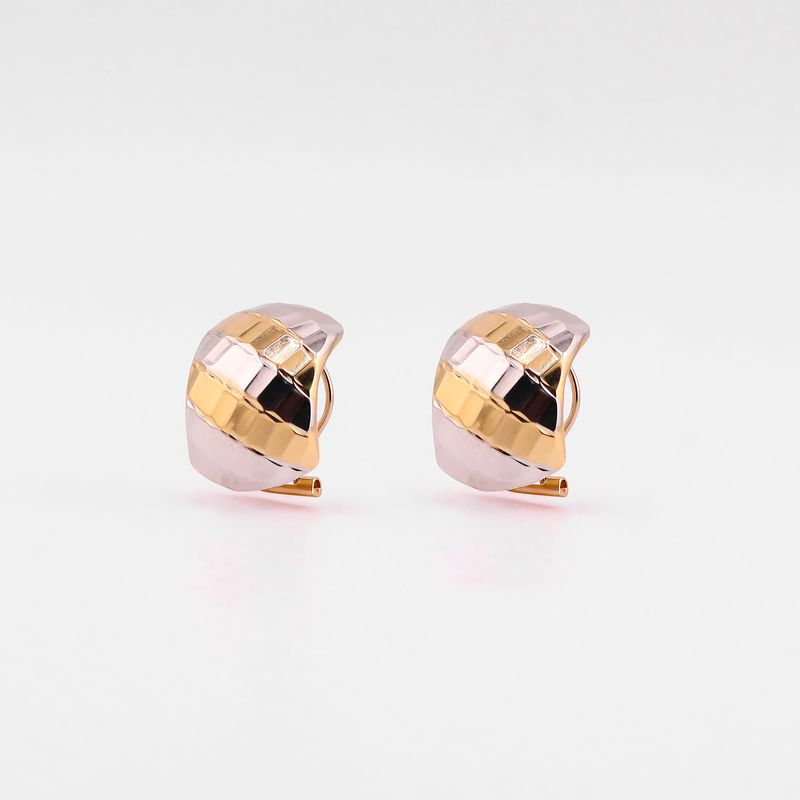 Aretes Patente Facetados 14k 2.2g
