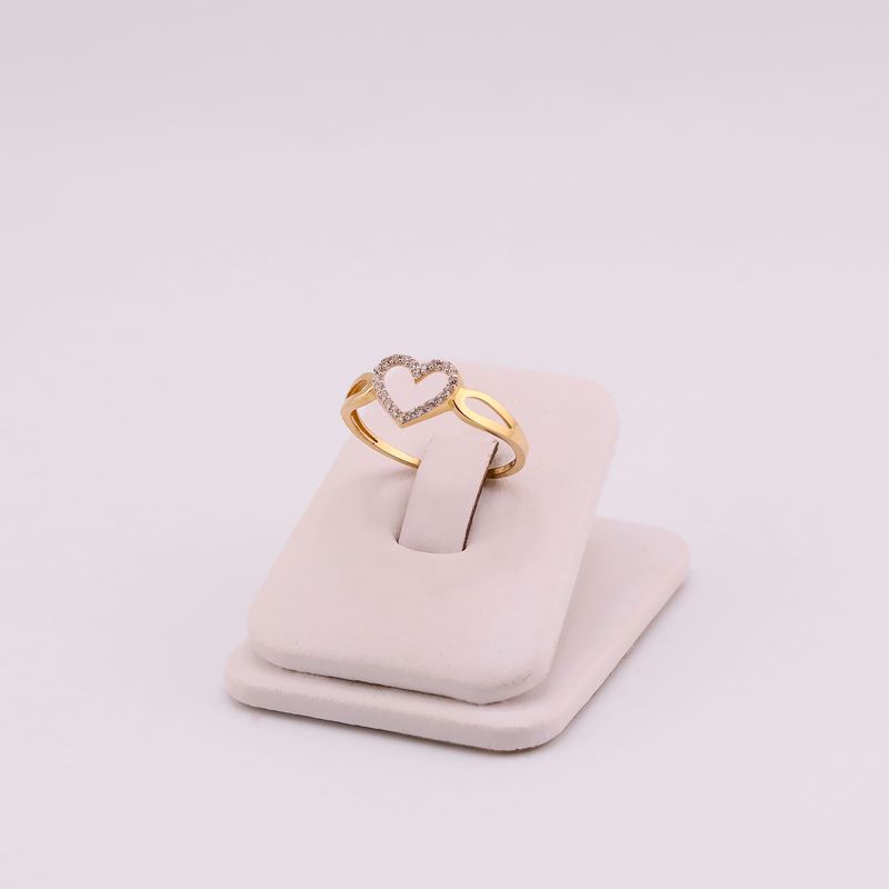 Anillo Silueta Corazon C/p 14k 1.3g #9
