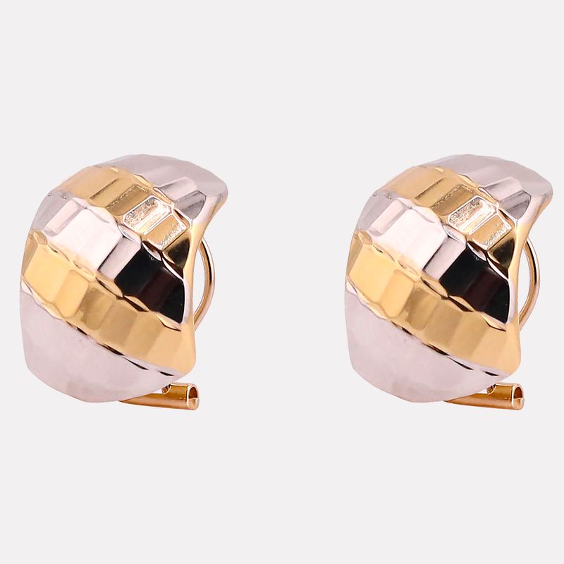 Aretes Patente Facetados 14k 2.2g