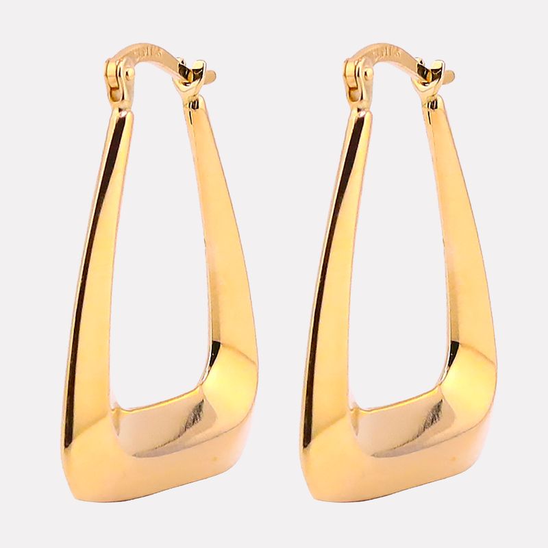 Arracadas Triangulo Liso 14k 2.7g