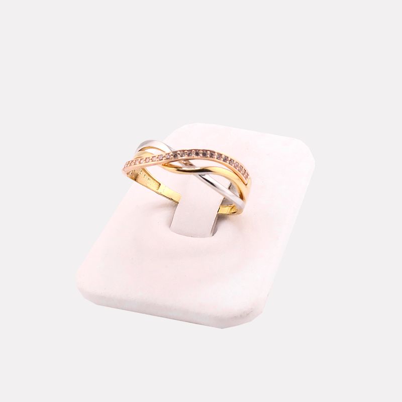 Anillo Cruzado Tnos C/p  14k 2g #7