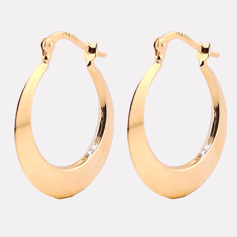 Arracadas Canasta Lisa 14k 1.8g