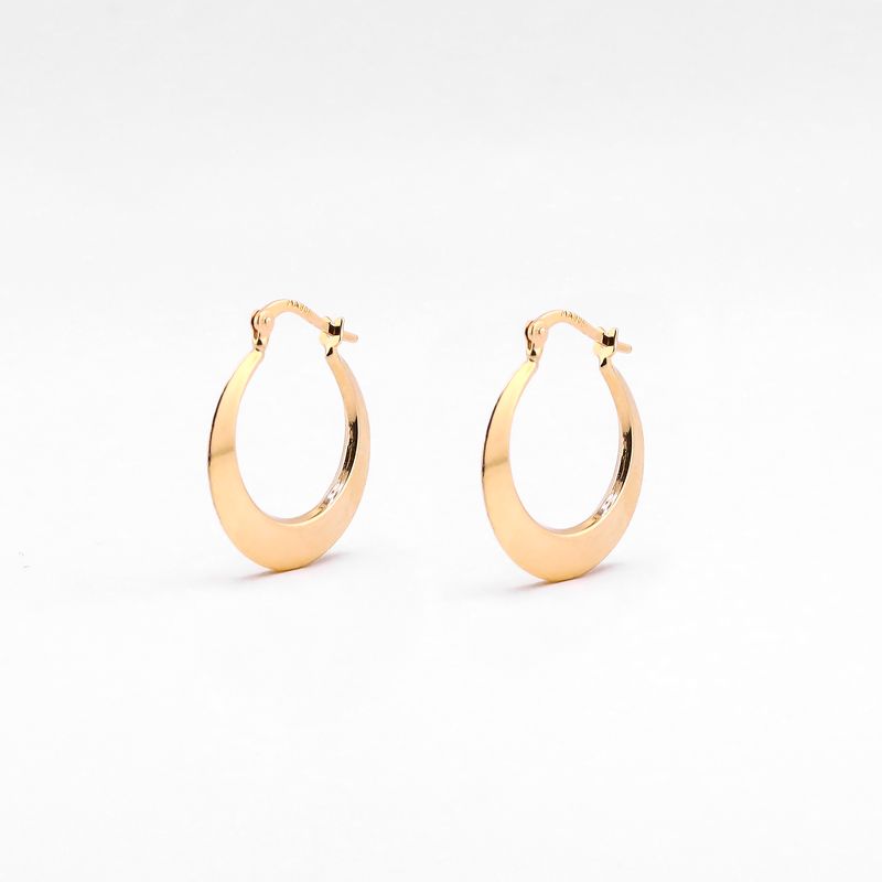 Arracadas Canasta Lisa 14k 1.8g