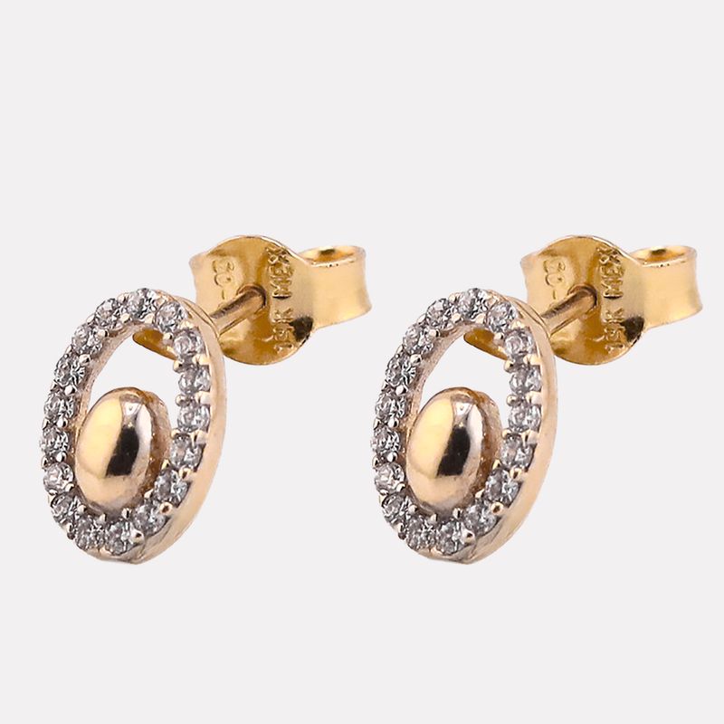 Aretes Ovalo C/p 14k 1.4g