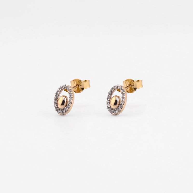 Aretes Ovalo C/p 14k 1.4g