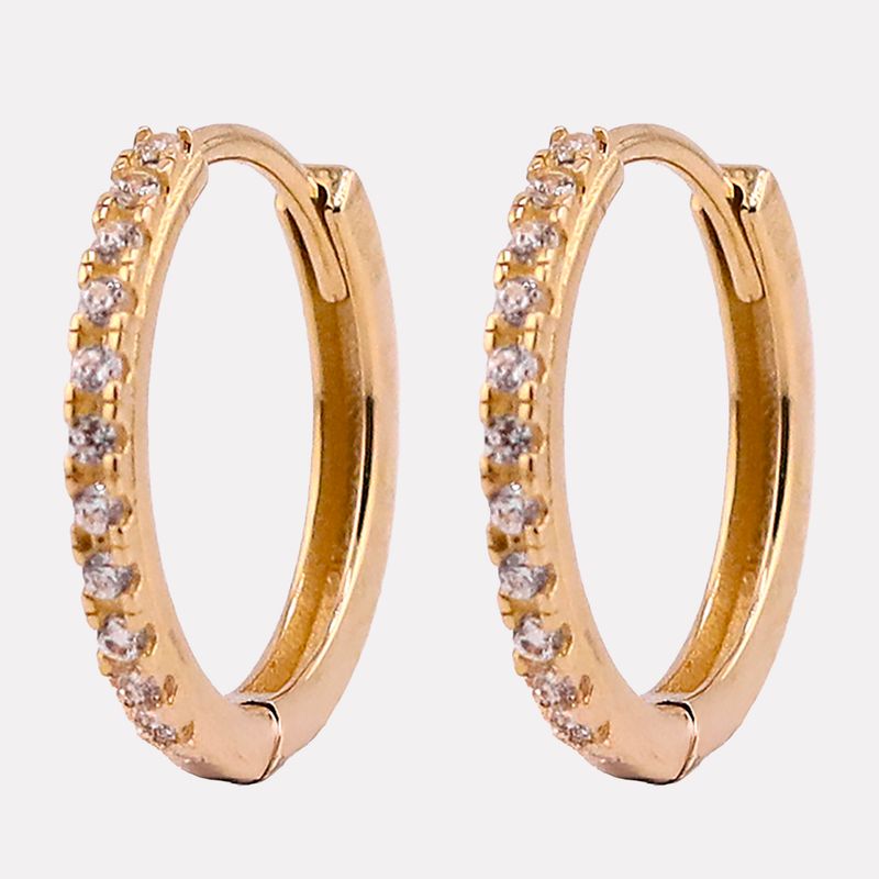 Aretes Huggies C/p 14k 1.6g