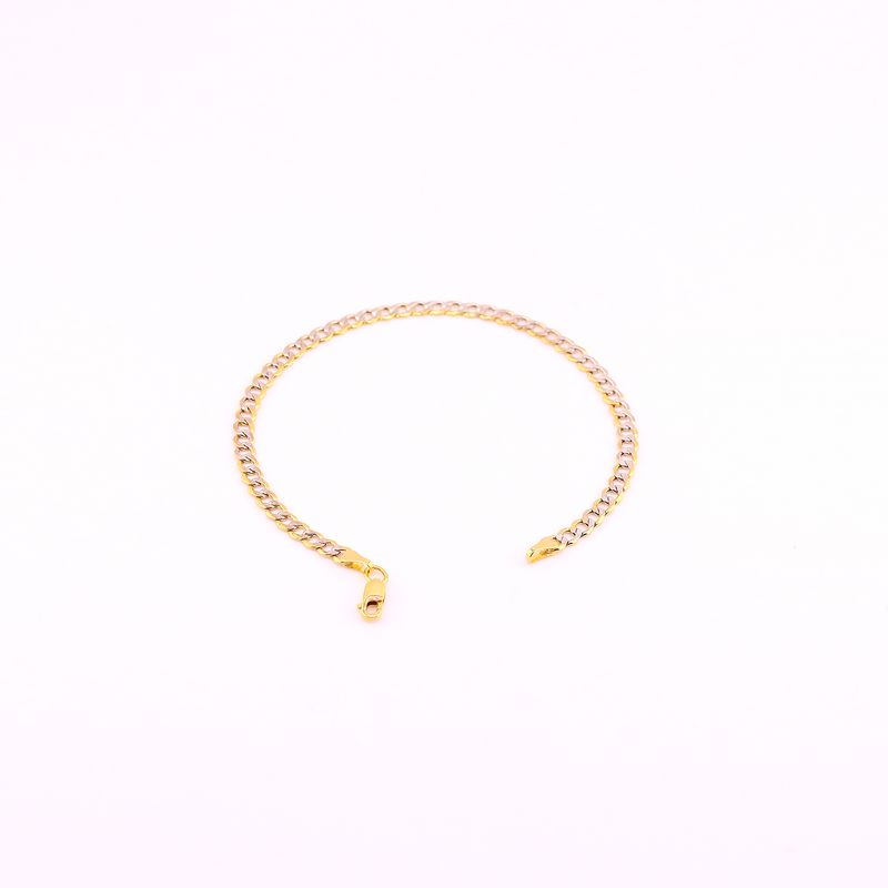 Pulso Eslabon Dimant. 14k 2.2g 21cm