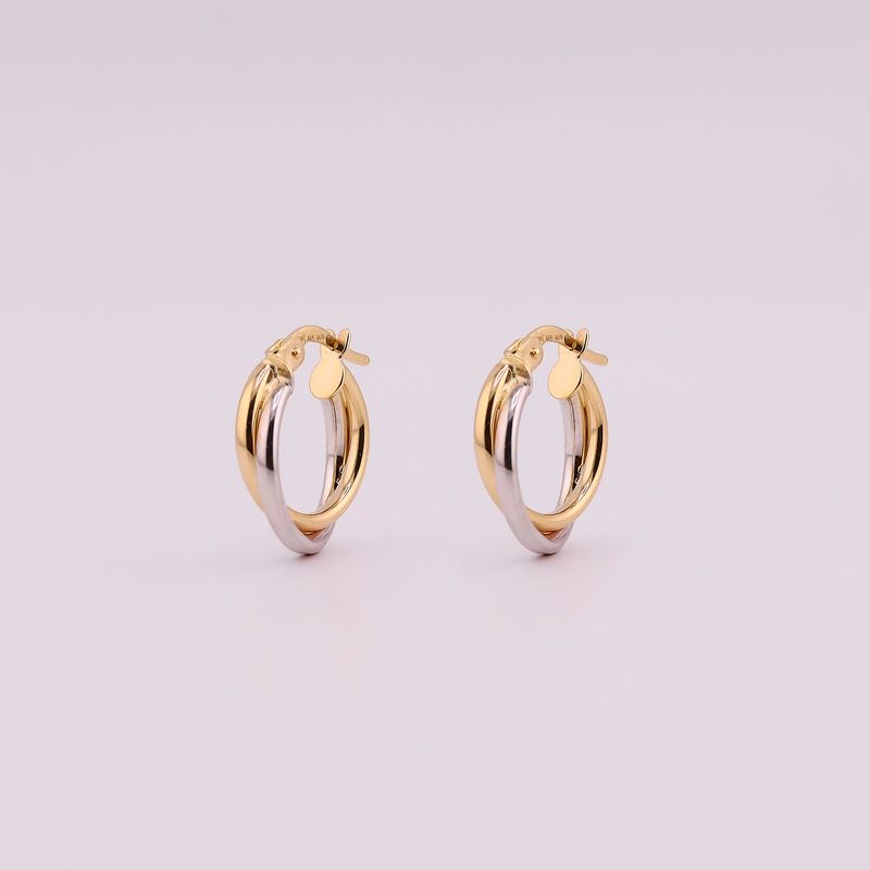 Arracadas Circ. Dobles 14k 1.3g