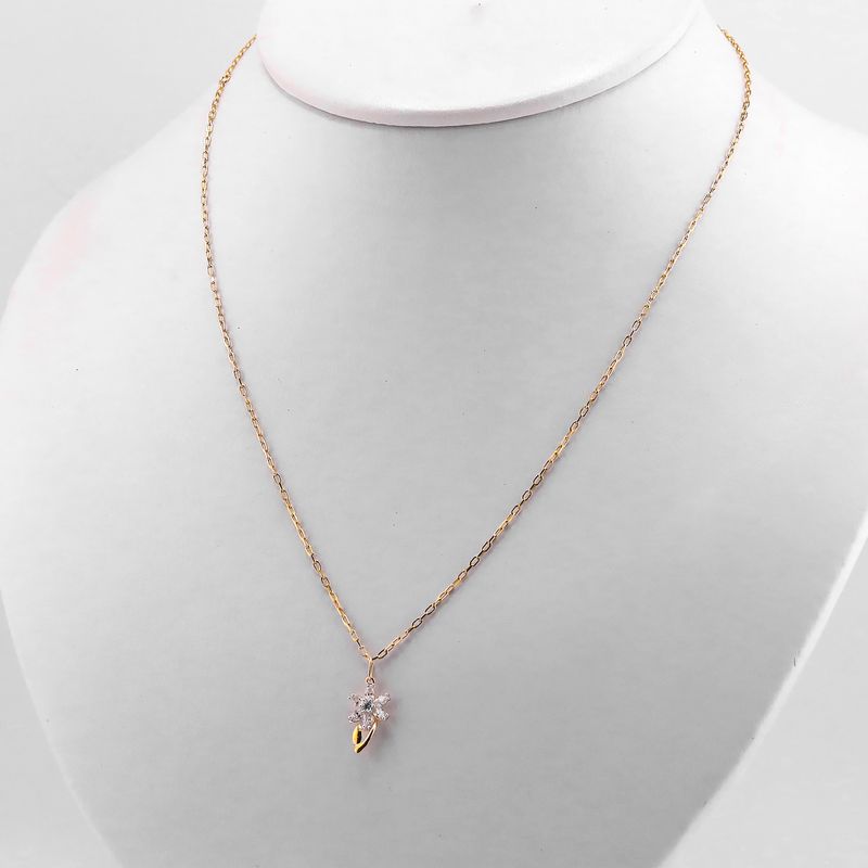 Gargantilla Flor  14k 2.6g