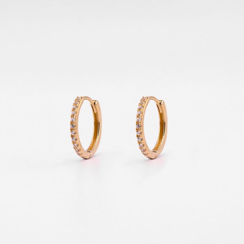 Aretes Huggies C/p 14k 1.6g