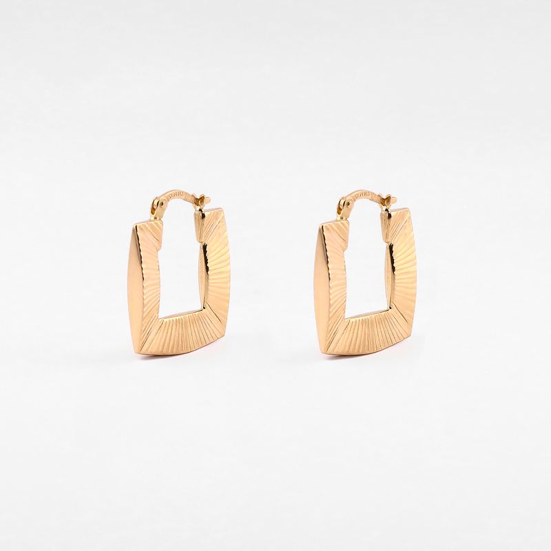 Arracadas Cuadro Relim. 14k 2.9g