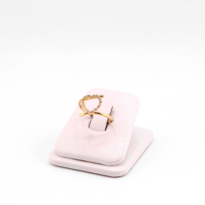 Anillo 2 Lineas Corazon  14k 1.7g #9