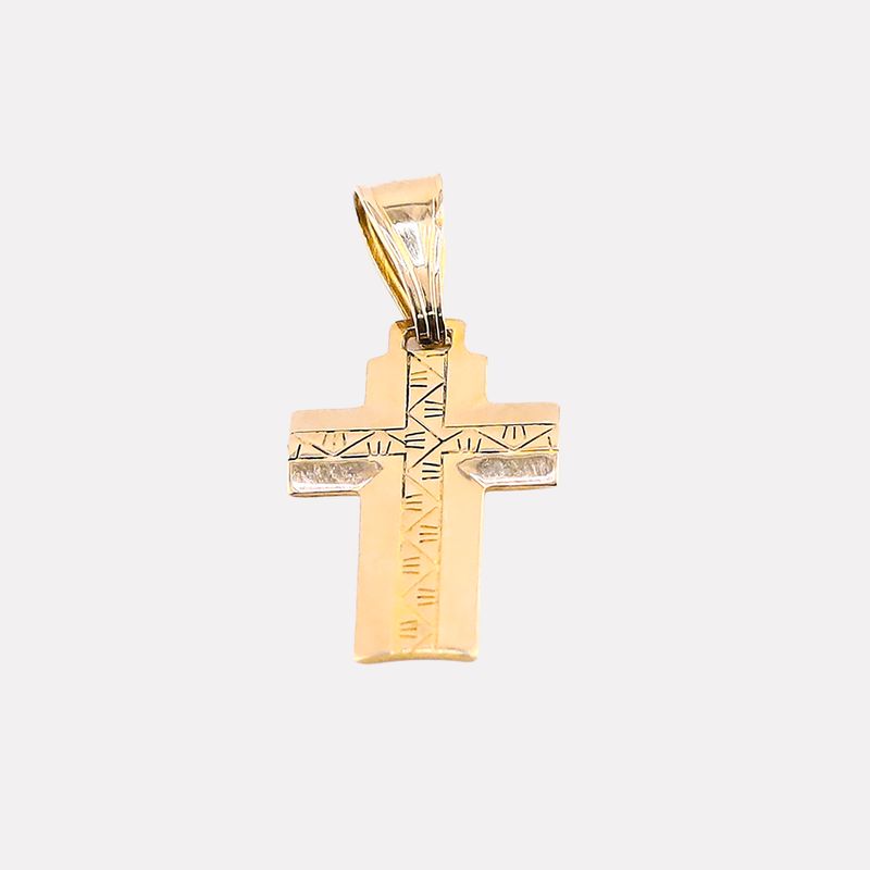 Dije Cruz Lineas 14k 1.2g