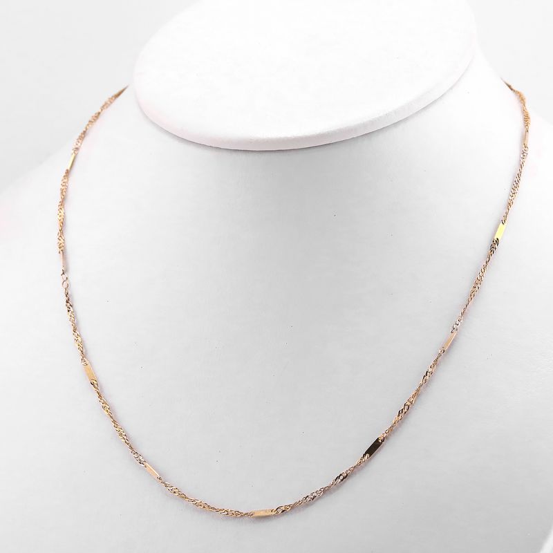 Cadena Torzal Placas 14k 2.9g 44cm