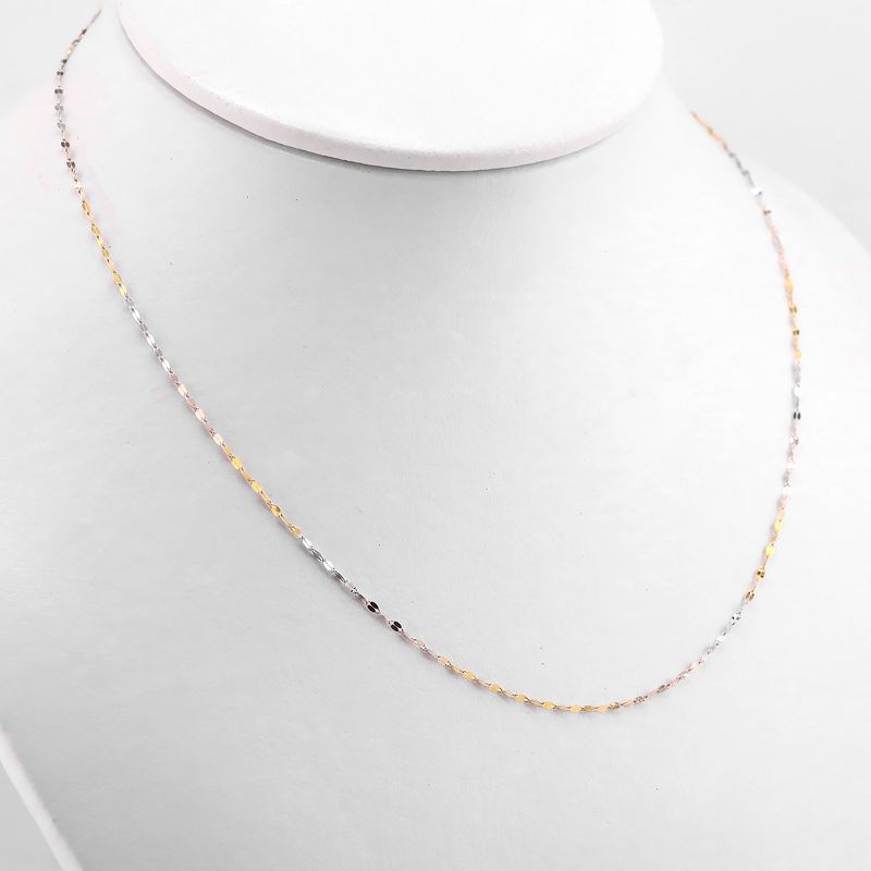 Cadena Granito De Café Tonos 14k 0.8g