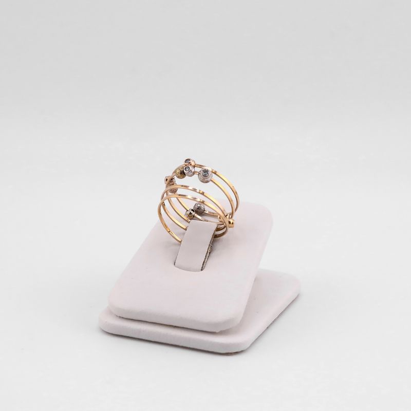 Anillo C/borlas Tns. 14k 2.8g #7.5