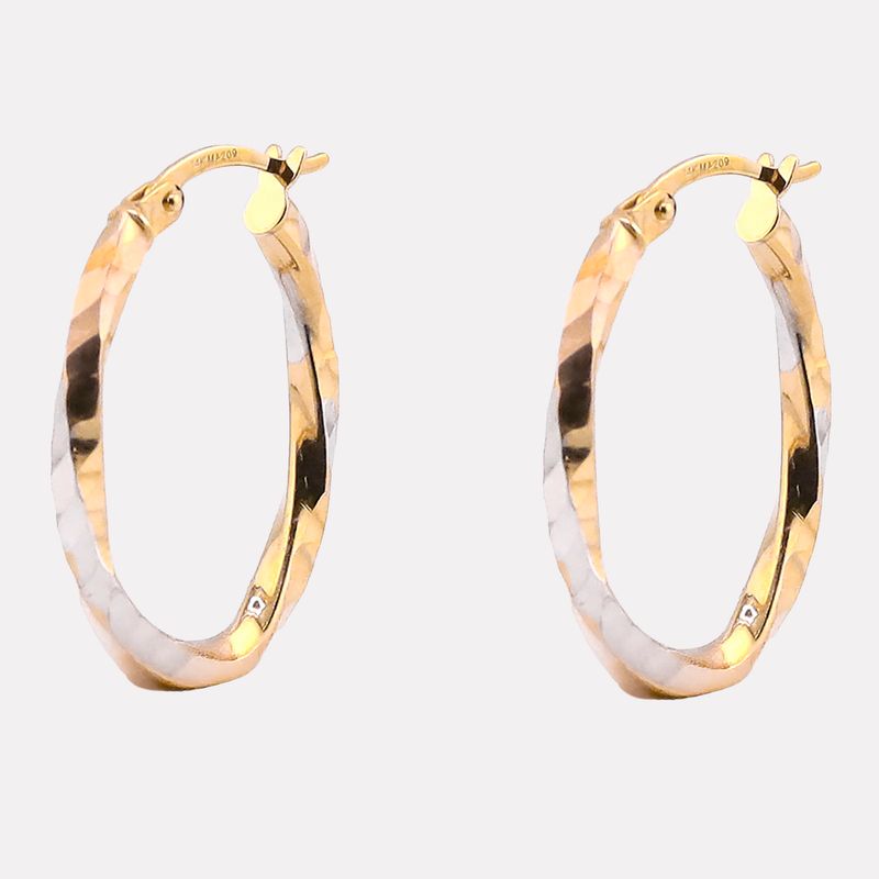 Arracadas Ovalo Torc. Tns. 14k 1.7g