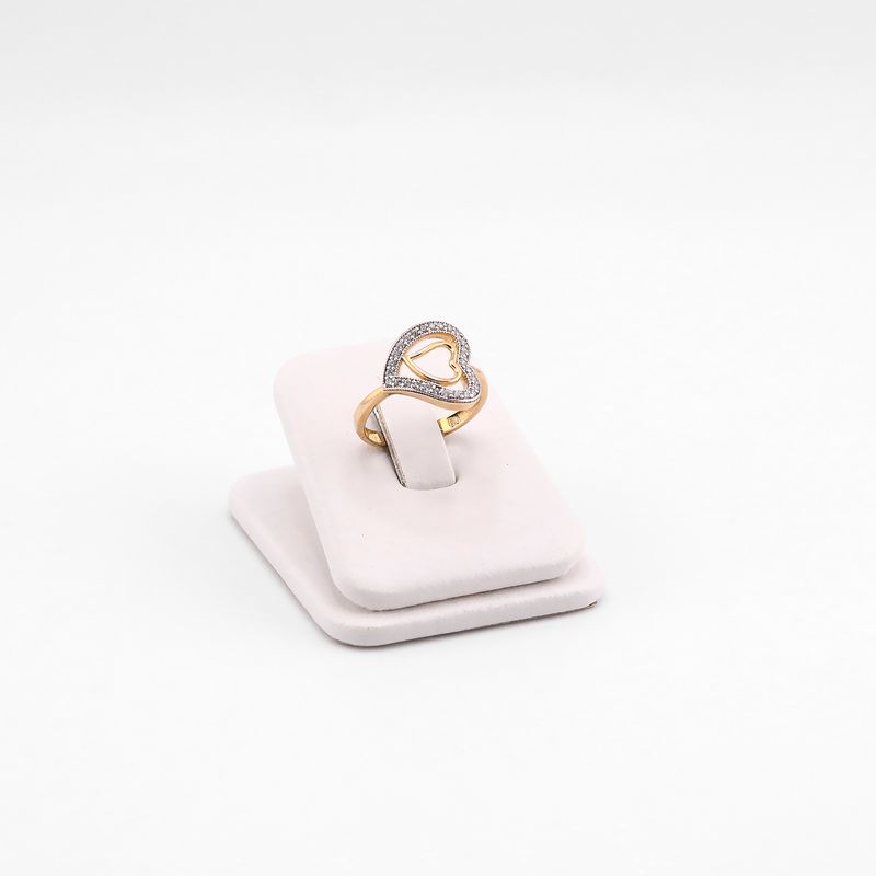Anillo Doble Corazon 14k 2.3g #6