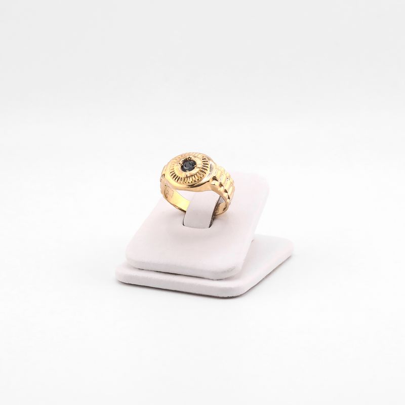 Anillo Tipo Rolex C/p Morada 14k 6.6g #8