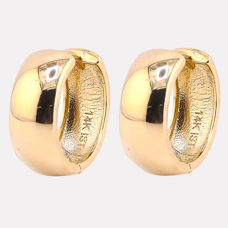 Aretes Huggies Lisos 14k 4.1g