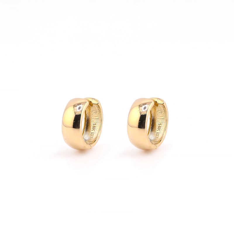 Aretes Huggies Lisos 14k 4.1g