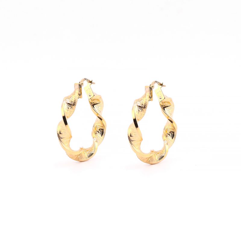 Arracadas Torcidas Griegas 14k 4.8g