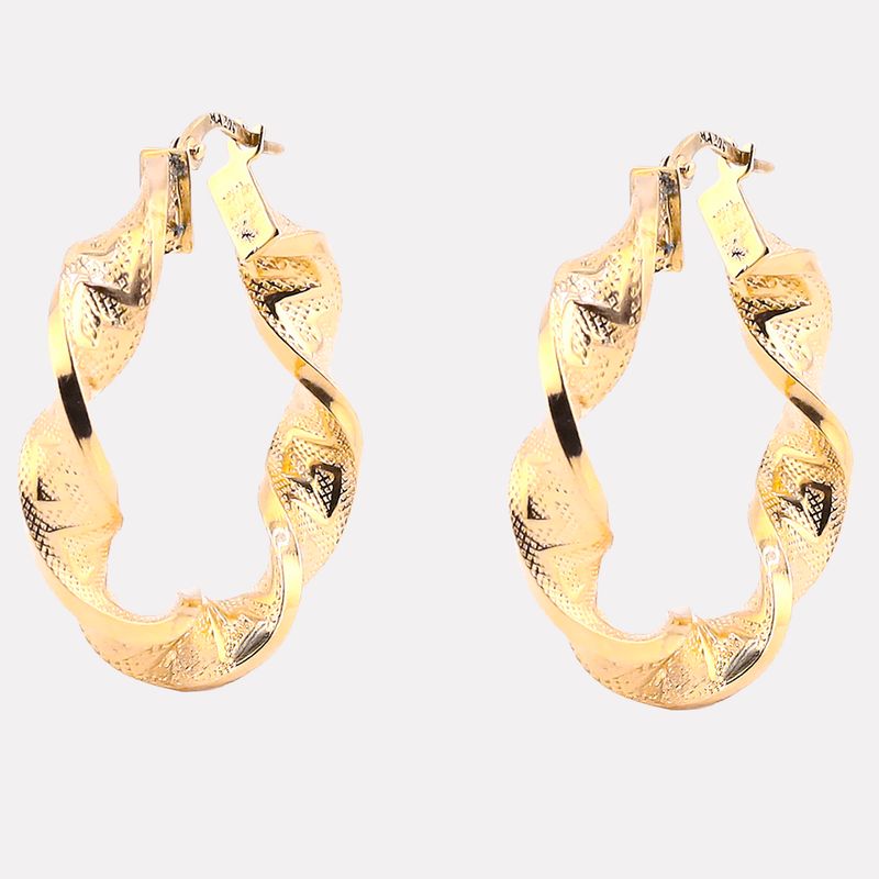 Arracadas Torcidas Griegas 14k 4.8g