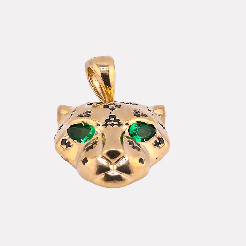 Dije Puma C/p Verde 14k 11g